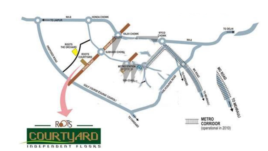 Location of Roots Courtyard in Sector 48, Gurgaon - Image 404396