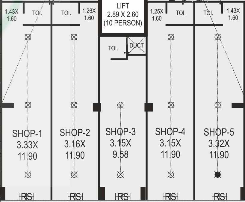 Floor Plan of Commercial CN Sindur Saamarthya in Memnagar, Ahmedabad - Image 404388