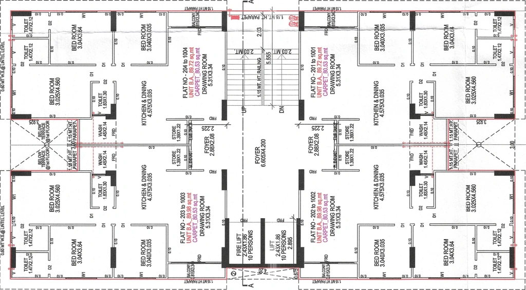 Floor Plan of Dhvaj The Fountain Grass in Shilaj, Ahmedabad - Image 404402