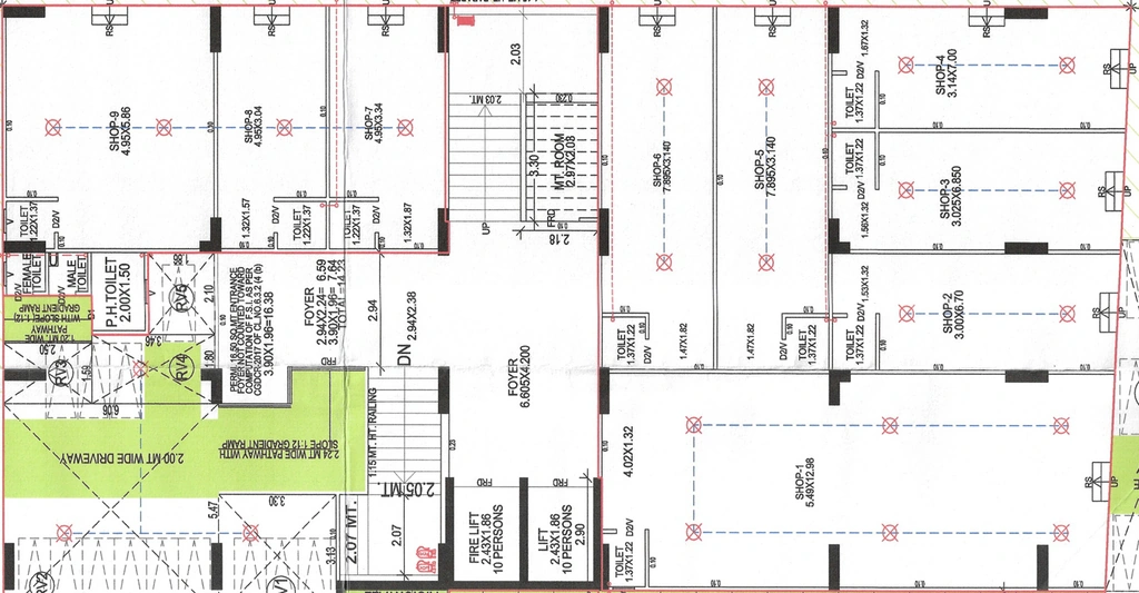 Floor Plan of Commercial Dhvaj The Fountain Grass in Shilaj, Ahmedabad - Image 404417