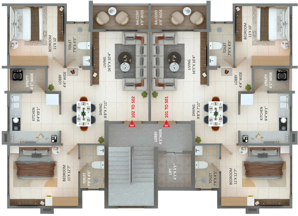 Floor Plan of DRS Residency 1 in Beltarodi, Nagpur - Image 404847