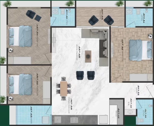 3 BHK Flat in Mahadev Eiffel Towers in Nikol, Ahmedabad - Image 918593