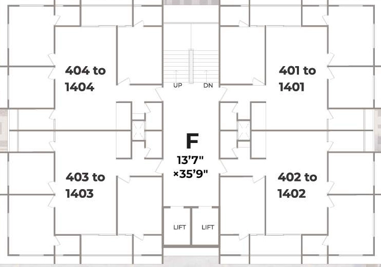 Floor Plan of Mahadev Eiffel Towers in Nikol, Ahmedabad - Image 404427