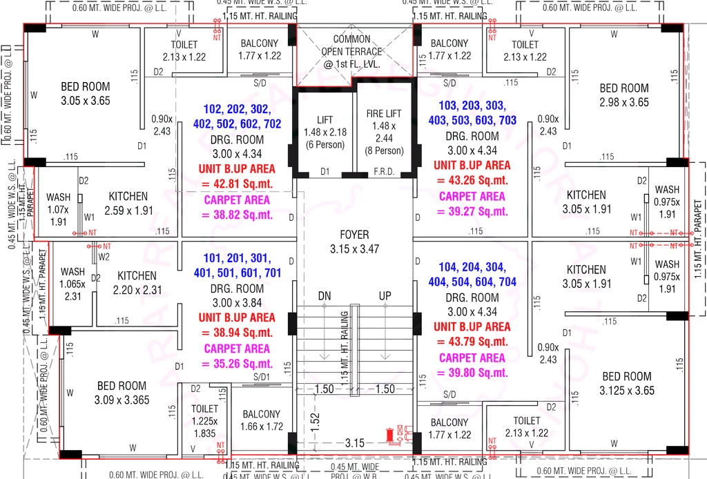 Floor Plan of Elegance Halar Park in Nava Vadaj, Ahmedabad - Image 404437