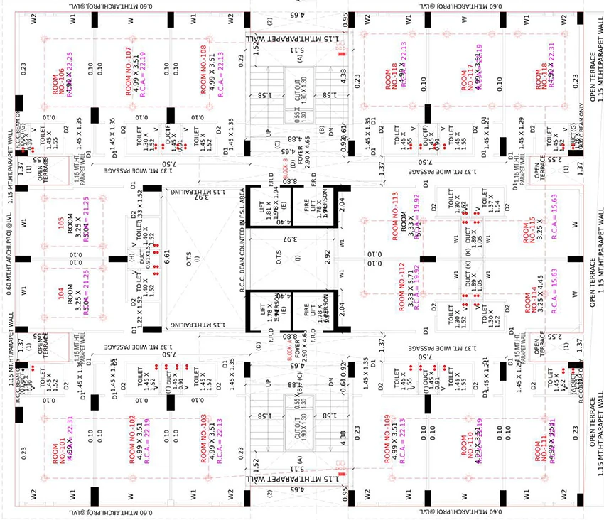 Floor Plan of Hrishikesh H7 in Ellisbridge, Ahmedabad - Image 404442