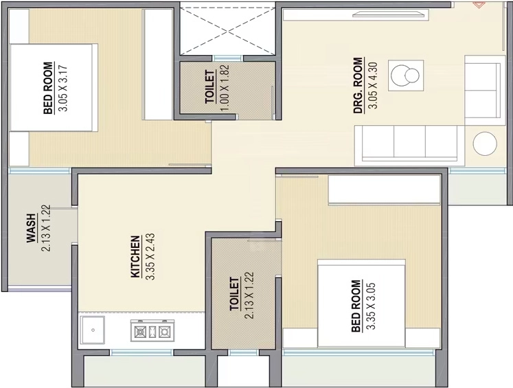 2 BHK Flat in Jay Divylaksh Elegance in Odhav, Ahmedabad - Image 918620