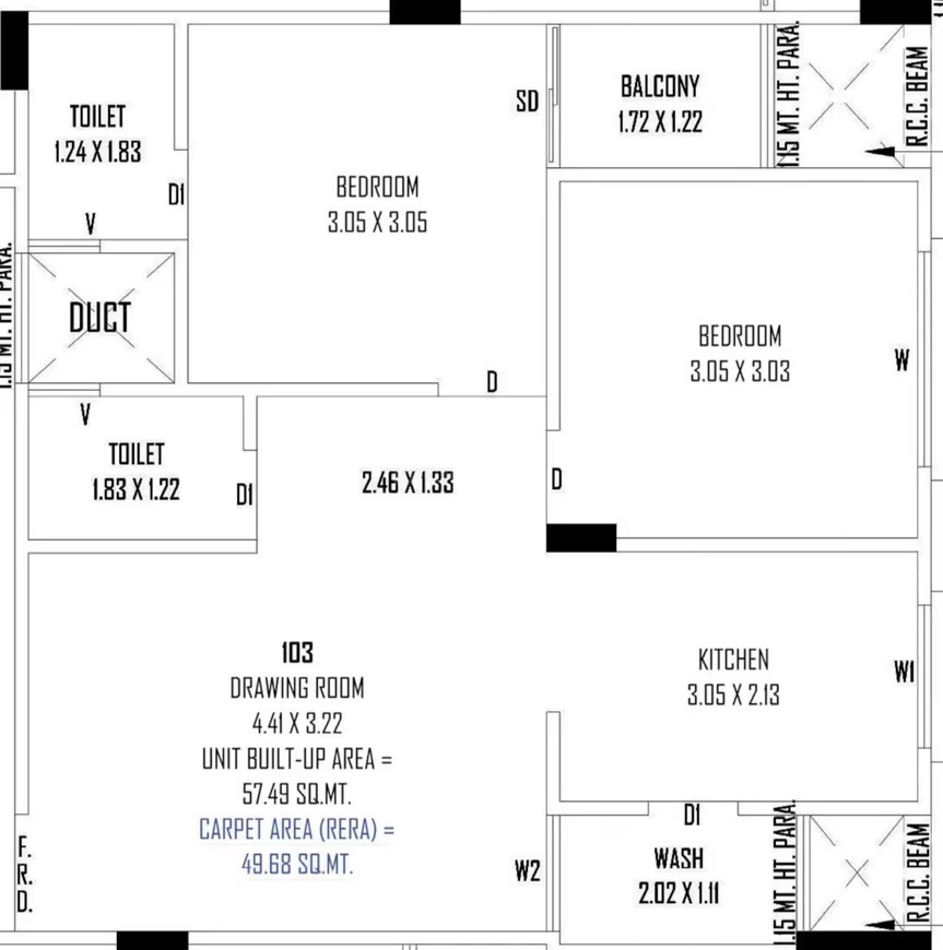 2 BHK Flat in Karm Elegance in Naroda, Ahmedabad - Image 918622
