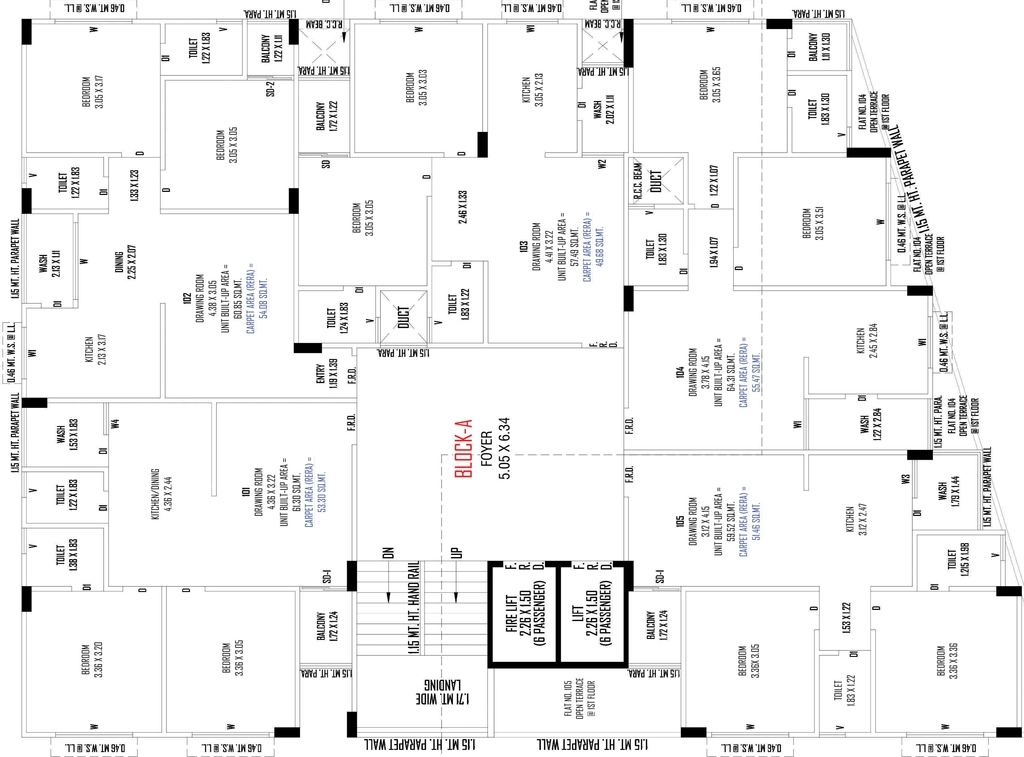 Floor Plan of Karm Elegance in Naroda, Ahmedabad - Image 404469
