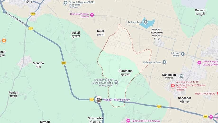 Location of Kesar Riverdale in Mihan, Nagpur - Image 404479