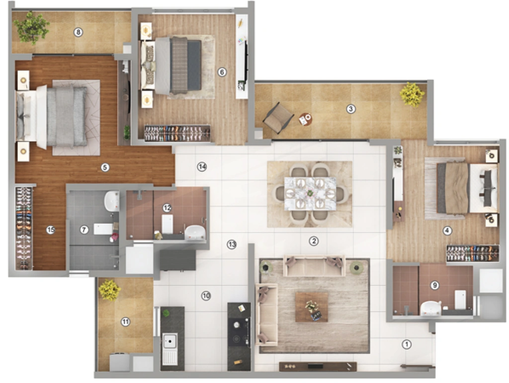 3 BHK Flat in Shapoorji Joyville Gurugram in Sector 102, Gurgaon - Image 918640