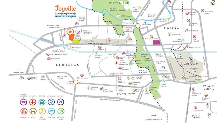 Location of Shapoorji Joyville Gurugram - Image 404545