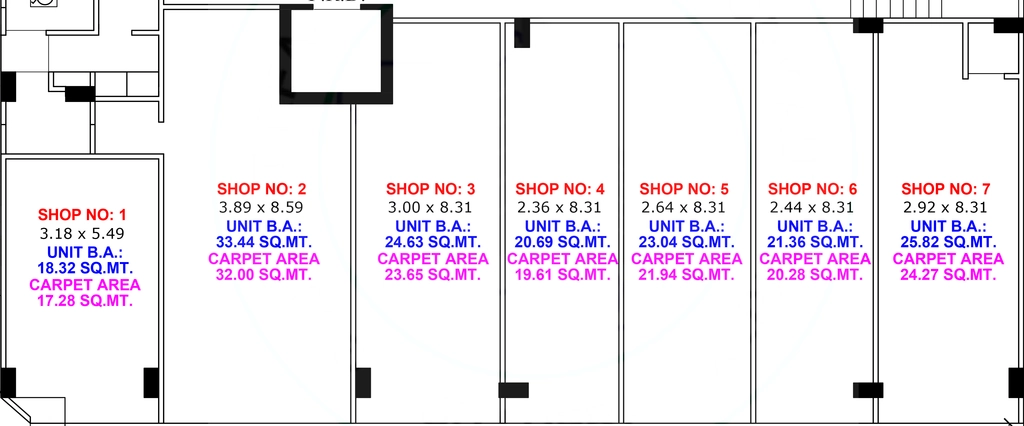 Floor Plan of Commercial Shree Kasturba Avenue in Nava Vadaj, Ahmedabad - Image 404493