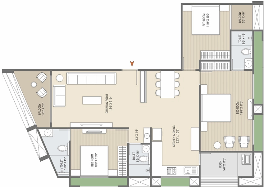3 BHK Flat in Maruti Saketham Lakeview in Ognaj, Ahmedabad - Image 918642