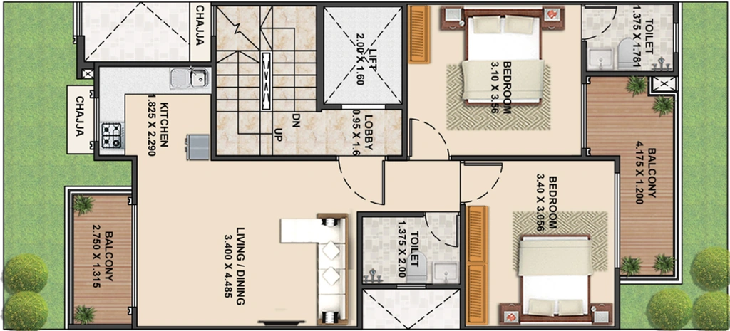 2 BHK Flat in Signature Global Park 4 in Sector 36 A, Gurgaon - Image 918656