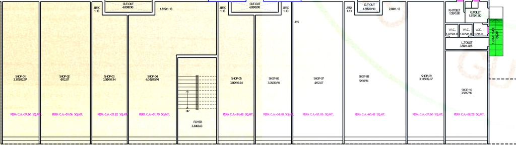 Floor Plan of Commercial Nila Ekta Heights in Amraiwadi, Ahmedabad - Image 404569
