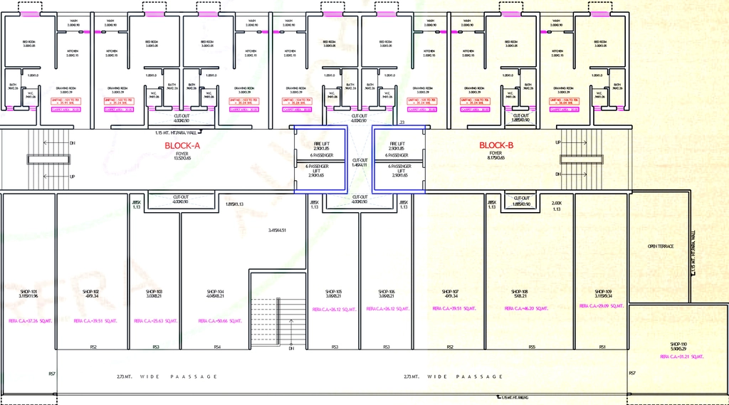 Floor Plan of Commercial Nila Ekta Heights in Amraiwadi, Ahmedabad - Image 404570