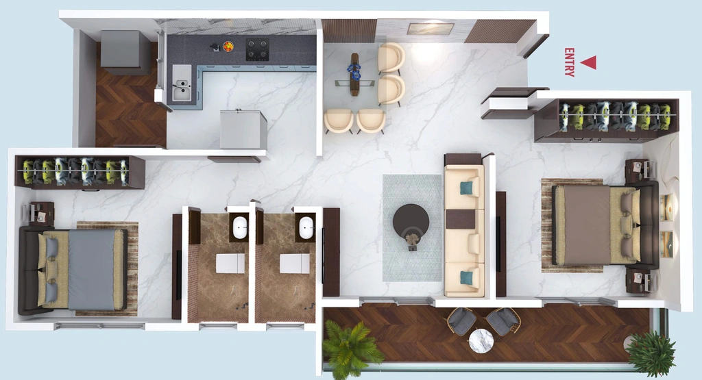 2 BHK Flat in Atharva Oceana in Beltarodi, Nagpur - Image 918725