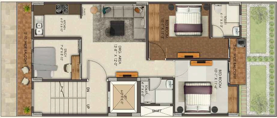 3 BHK Flat in Bricksquare The Rising Palm in Sector 95A, Gurgaon - Image 918708