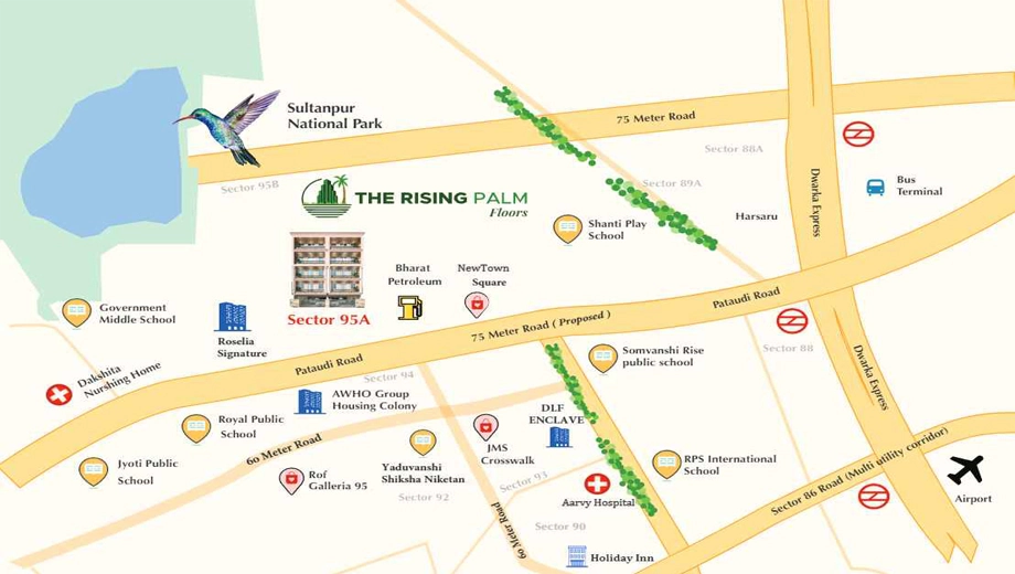 Location of Bricksquare The Rising Palm - Image 404657