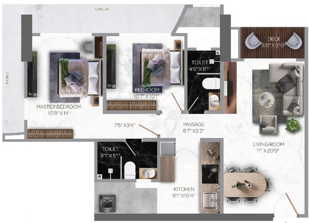2 BHK Flat in Avhad Bayline Residences in Mahim West, Mumbai - Image 919067
