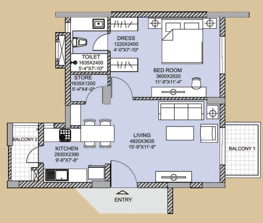 1 BHK Flat in Vatika The Seven Lamps in Sector 82, Gurgaon - Image 918715