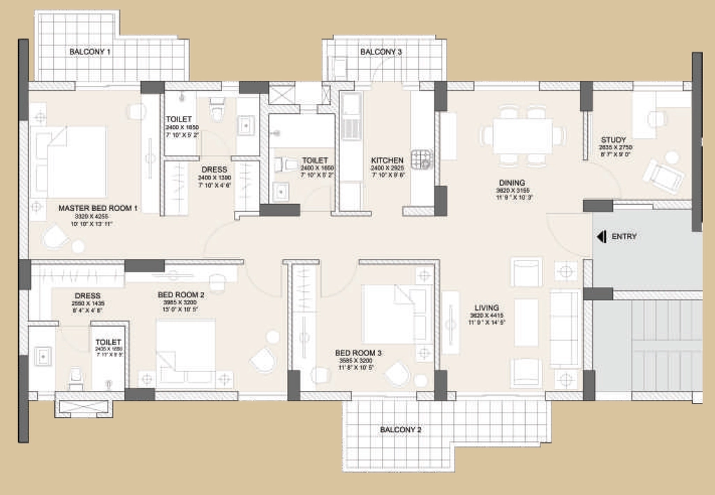 3 BHK Flat in Vatika The Seven Lamps in Sector 82, Gurgaon - Image 918720
