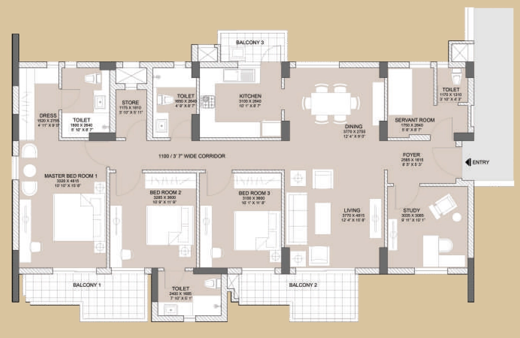 3 BHK Flat in Vatika The Seven Lamps in Sector 82, Gurgaon - Image 918722