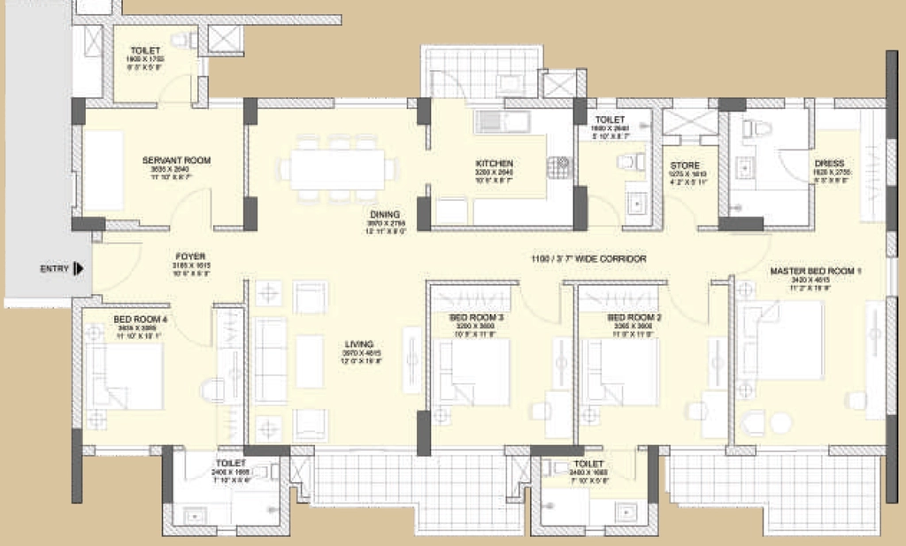 4 BHK Flat in Vatika The Seven Lamps in Sector 82, Gurgaon - Image 918723