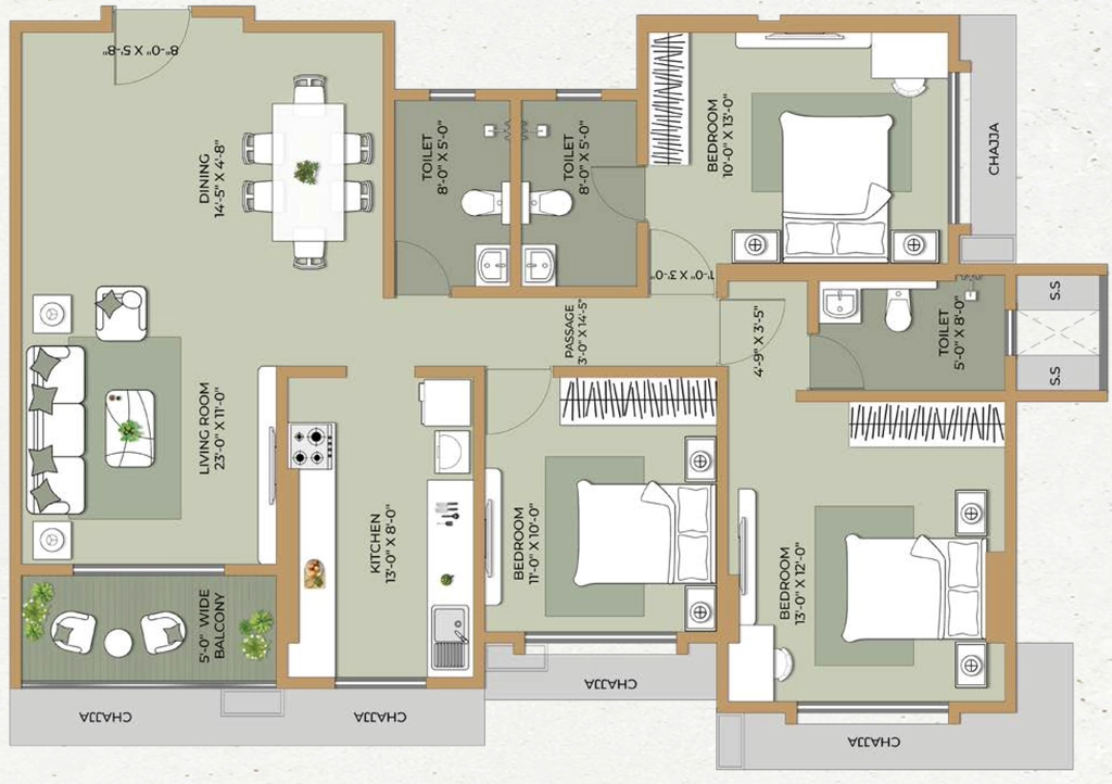 3 BHK Flat in Ethics Oliver in Mahim West, Mumbai - Image 918861