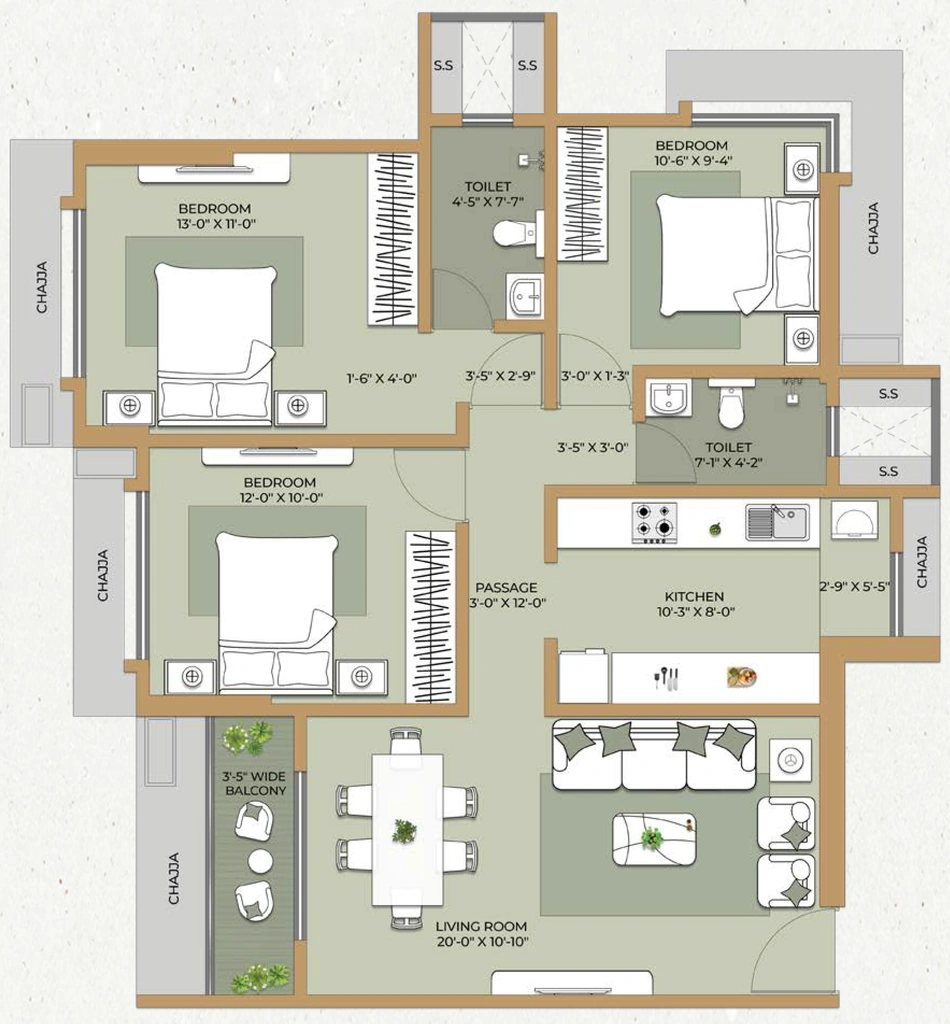 3 BHK Flat in Ethics Oliver in Mahim West, Mumbai - Image 918860