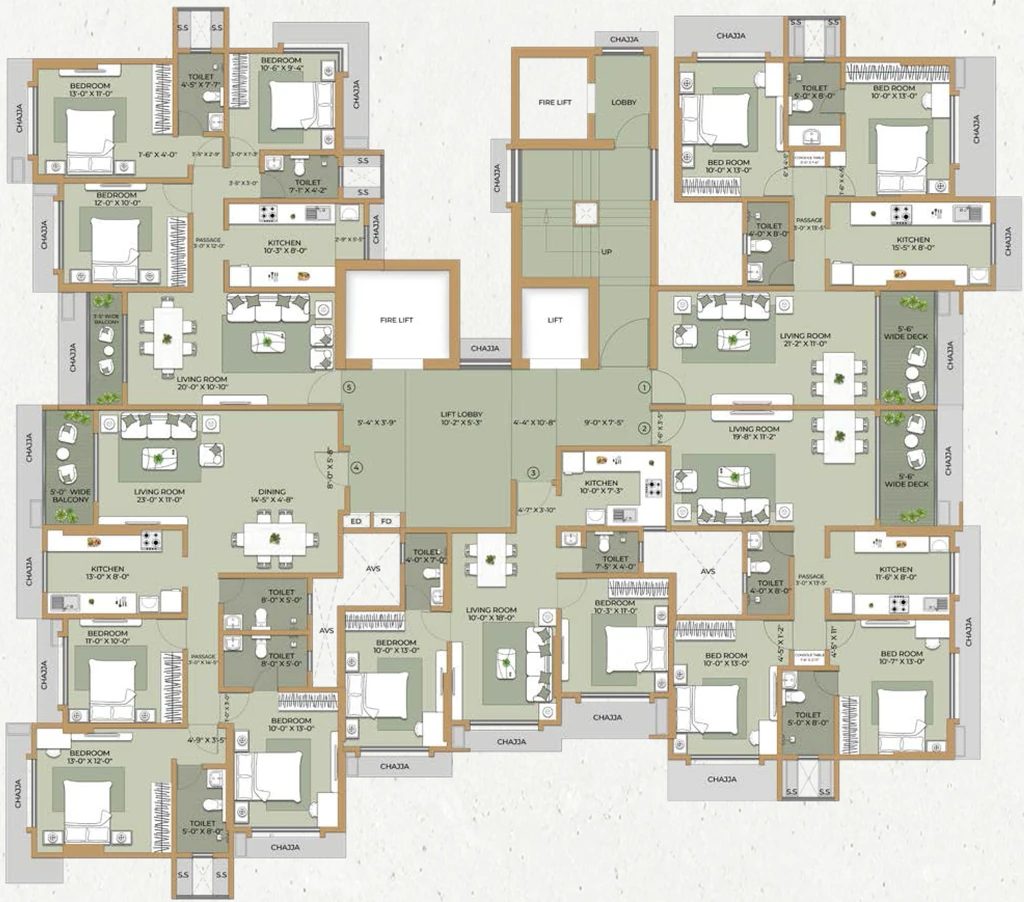 Floor Plan of Ethics Oliver in Mahim West, Mumbai - Image 405033