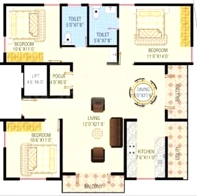 3 BHK Flat in Sagar Icon in Doddakallasandra, Bangalore - Image 918773