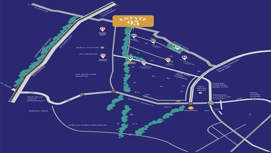 Location of 3B Estate 95 in Sector 95, Gurgaon - Image 404732