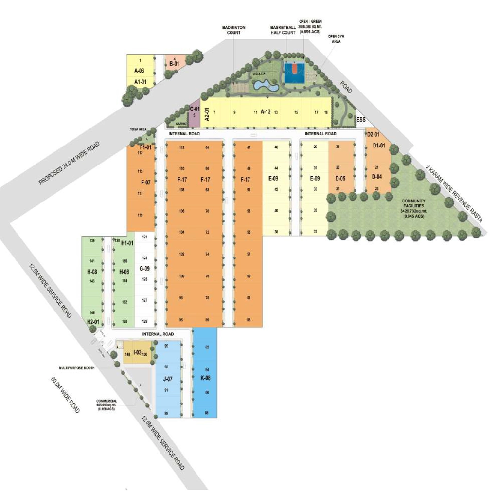 Master Plan of 3B Estate 95 in Sector 95, Gurgaon - Image 404733