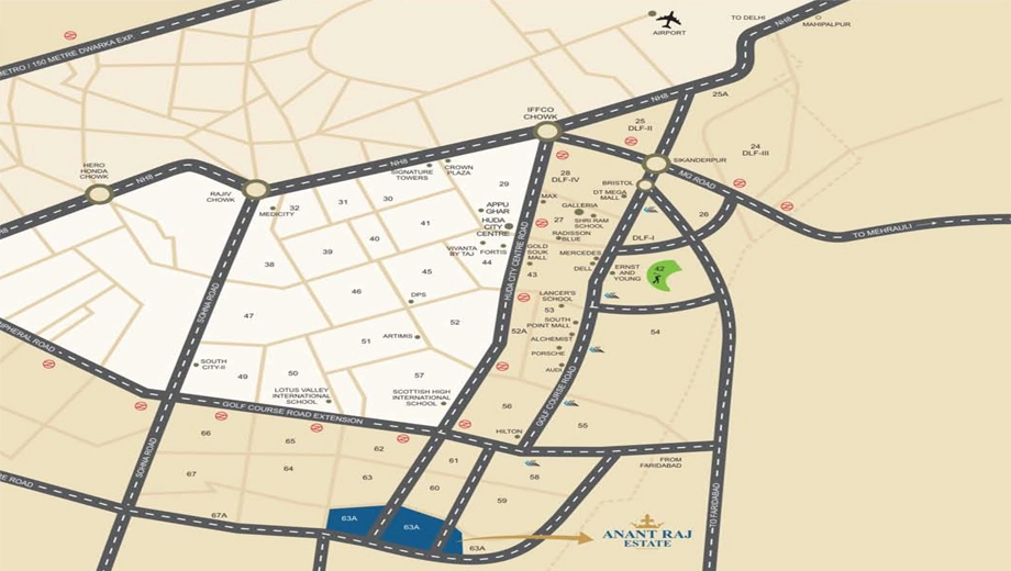 Location of Ambience Caitriona in Sector 24, Gurgaon - Image 404742
