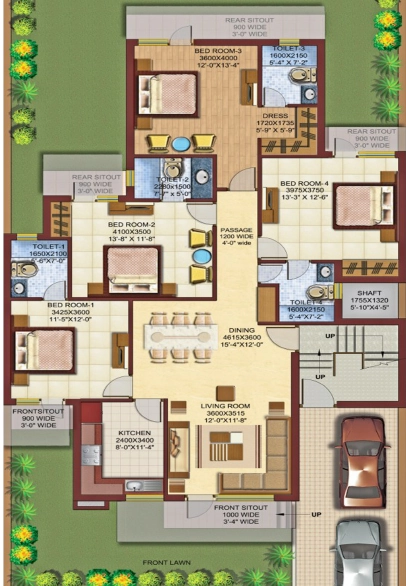 4 BHK Flat in Ansal Florence Premium Floors in Sushant Lok 2, Gurgaon - Image 918758
