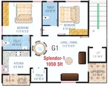 2 BHK Flat in Sagar Splendor in Subramanyapura, Bangalore - Image 918769