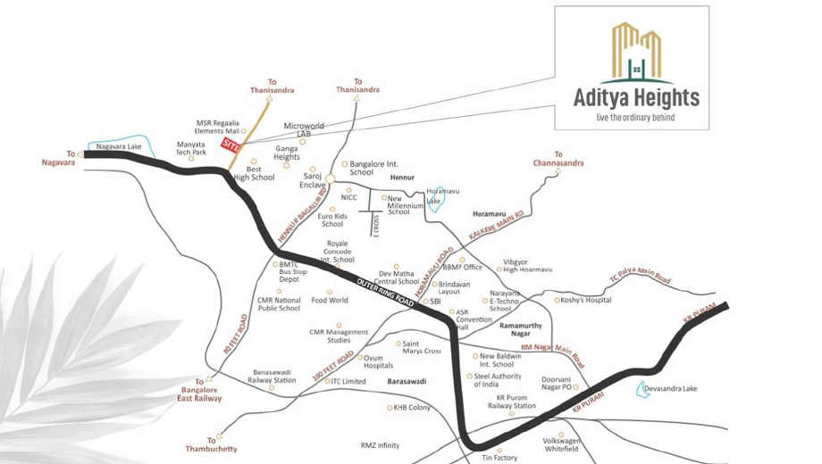 Location of Thanushk Adithya Heights - Image 404774
