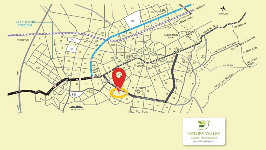 Location of BNB Nature Valley in Sector 70, Gurgaon - Image 404768