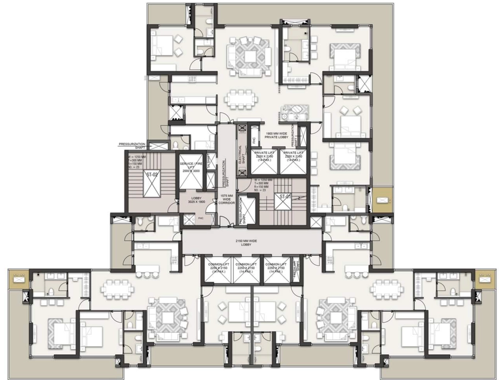 Floor Plan of Landmark Skyvue in Sector 103, Gurgaon - Image 405008