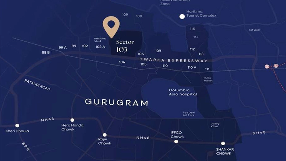 Location of Landmark Skyvue in Sector 103, Gurgaon - Image 405007