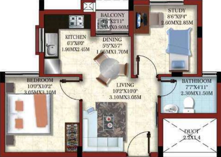 2 BHK Flat in Casagrand Eternia Phase 2 in Kalapatti, Coimbatore - Image 918780