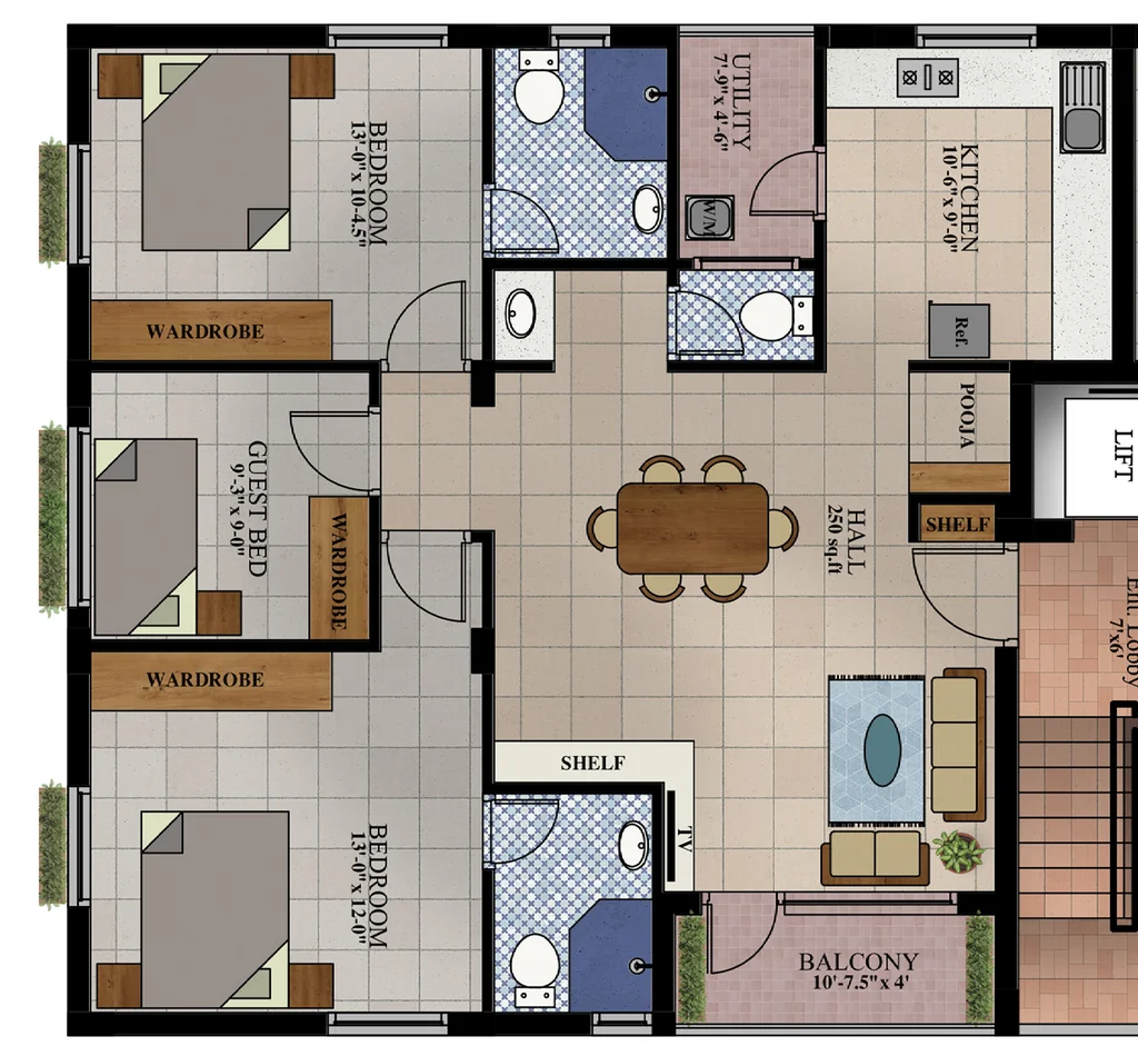 3 BHK Flat in Daiva Sadanam in Anna Nagar, Chennai - Image 918848