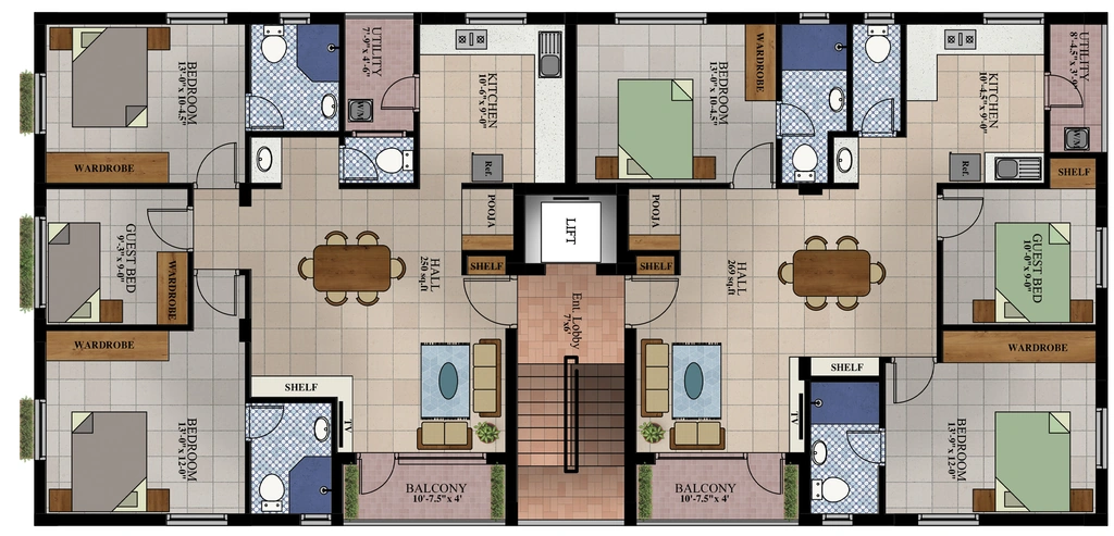 Floor Plan of Daiva Sadanam in Anna Nagar, Chennai - Image 404990
