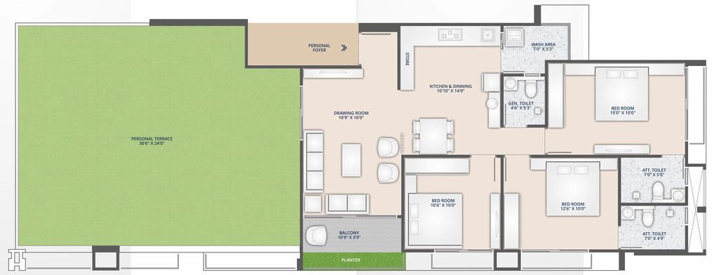 3 BHK Penthouse in Shikhar Landmark in Tragad, Ahmedabad - Image 918835