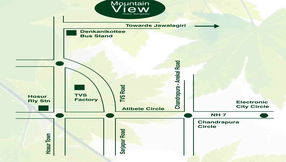 Location of Artha Mountain View in Adugodi, Bangalore - Image 404857