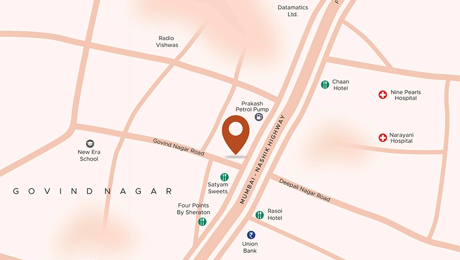 Location of Commercial Krrish Vraj Shrushti in Govind Nagar, Nashik - Image 404966