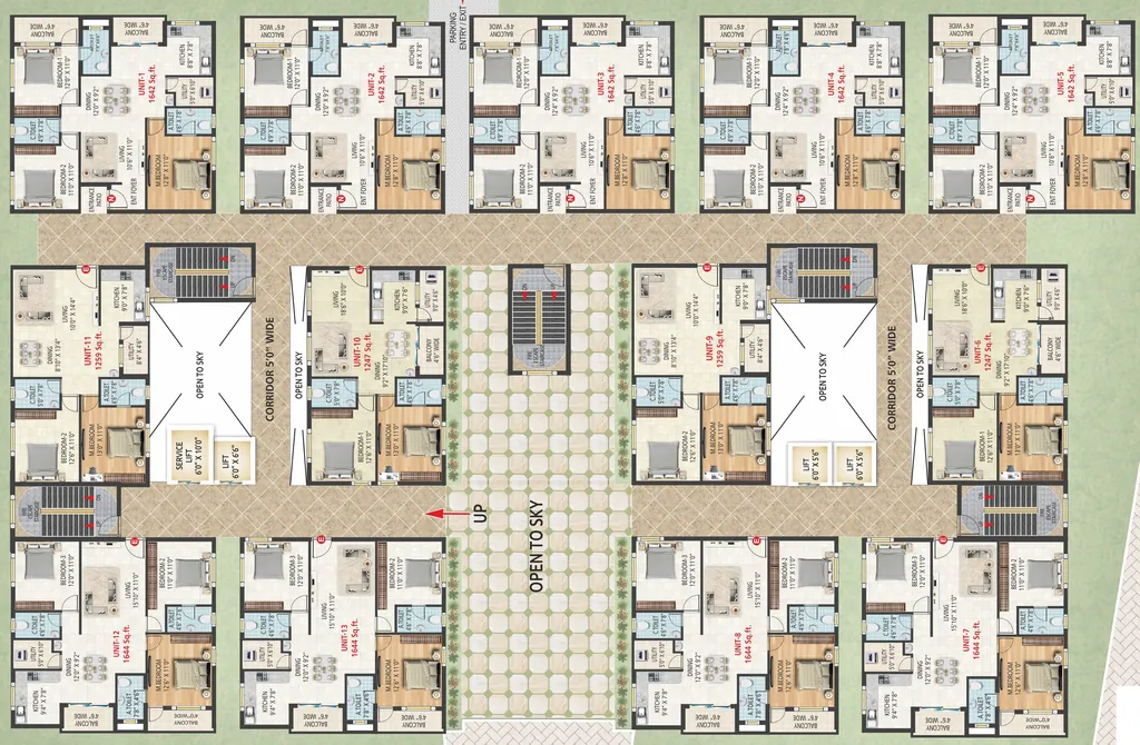Floor Plan of B V Maple Habitat in Uttarahalli, Bangalore - Image 404882