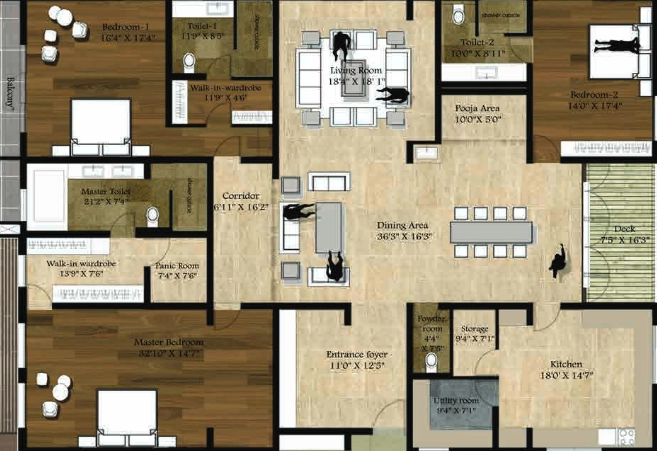 3 BHK Flat in Vijay Shanthi The Art in Nungambakkam, Chennai - Image 918815