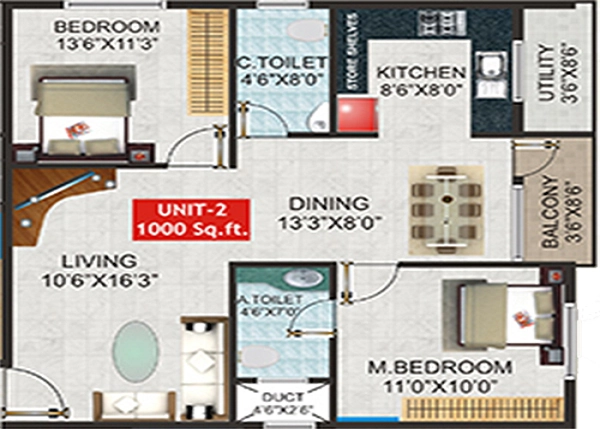 2 BHK Flat in Shivaganga Smaran in Mysore Road, Bangalore - Image 918814